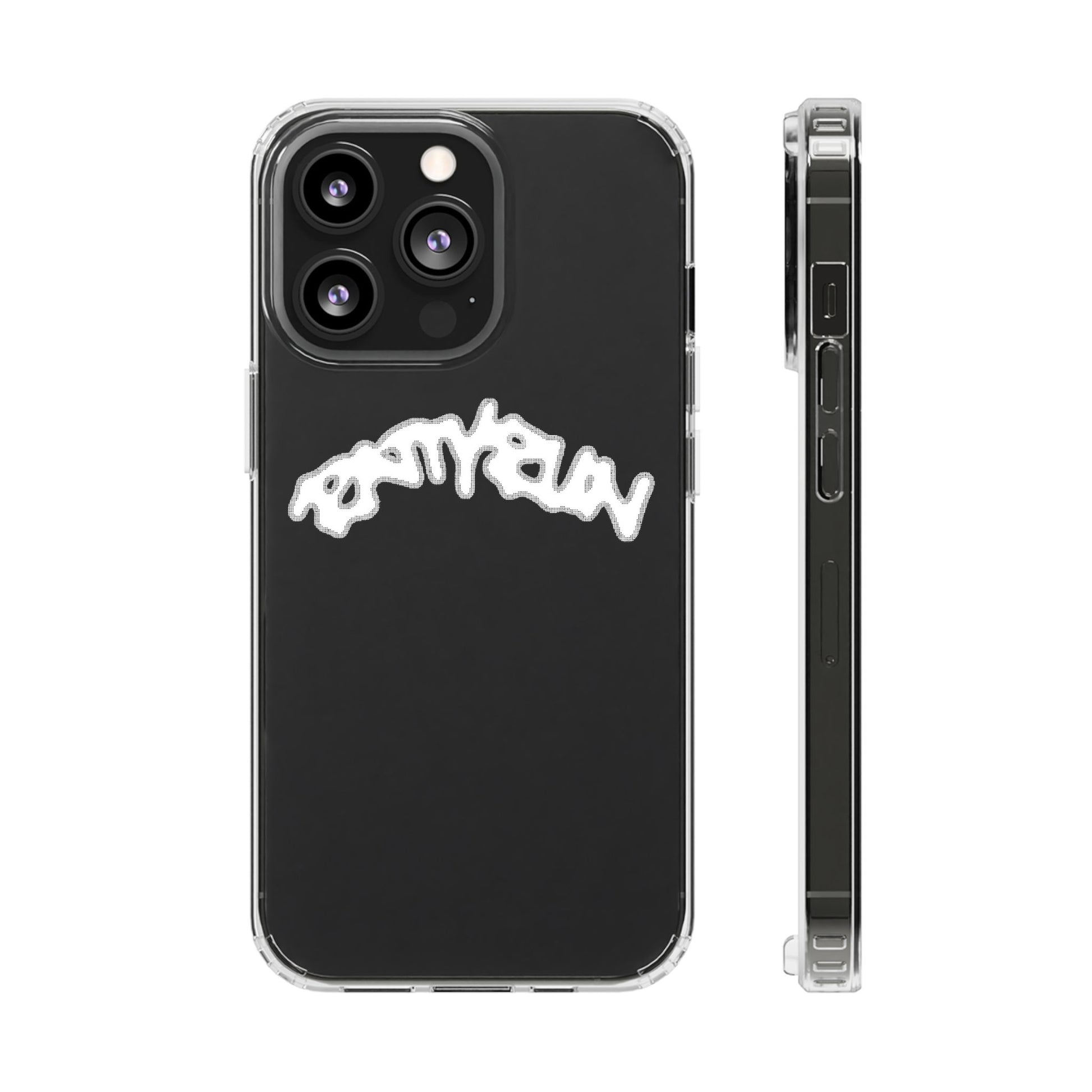 Ratty Run Clear Phone Case 01 Rat Doodles