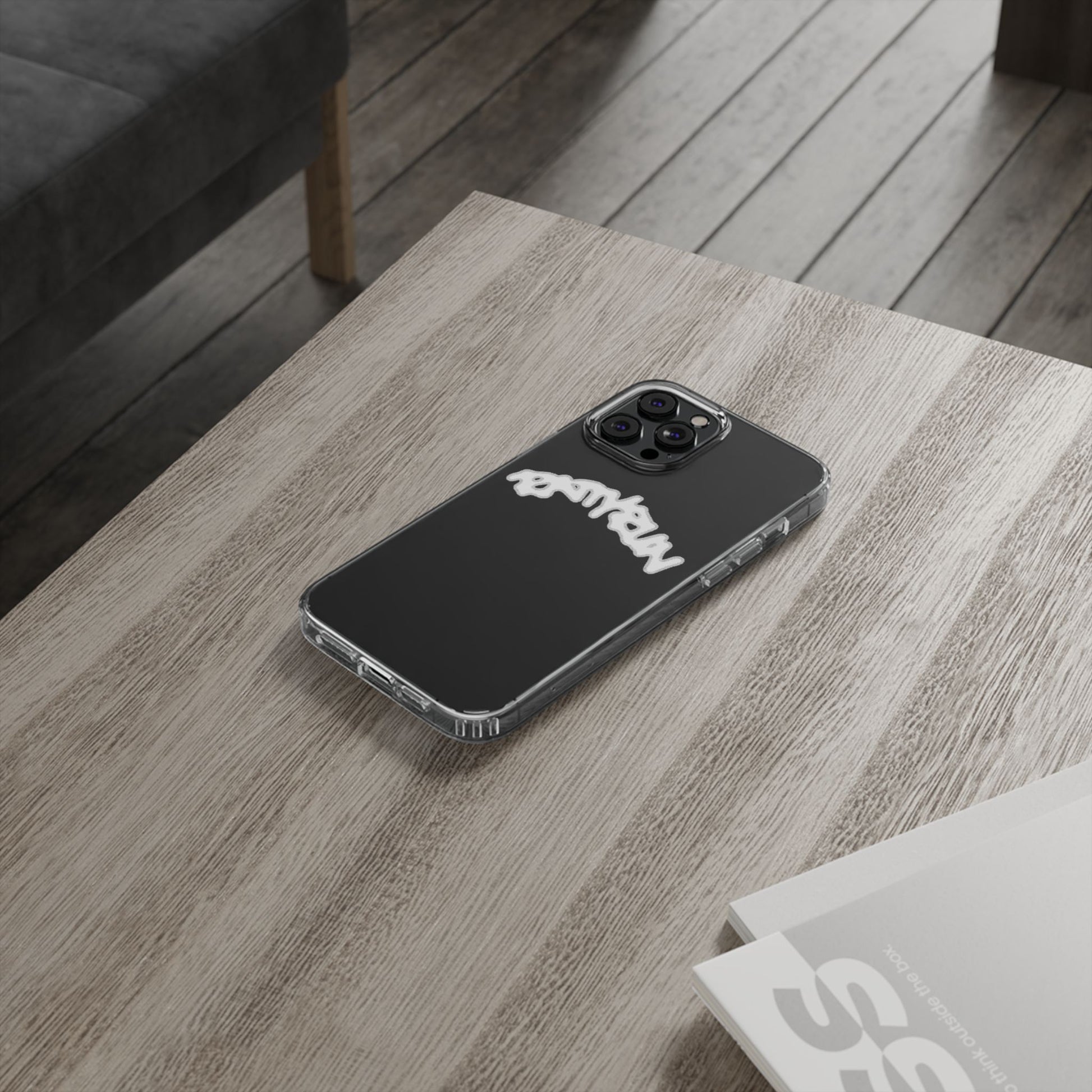 Ratty Run Clear Phone Case 01 Rat Doodles