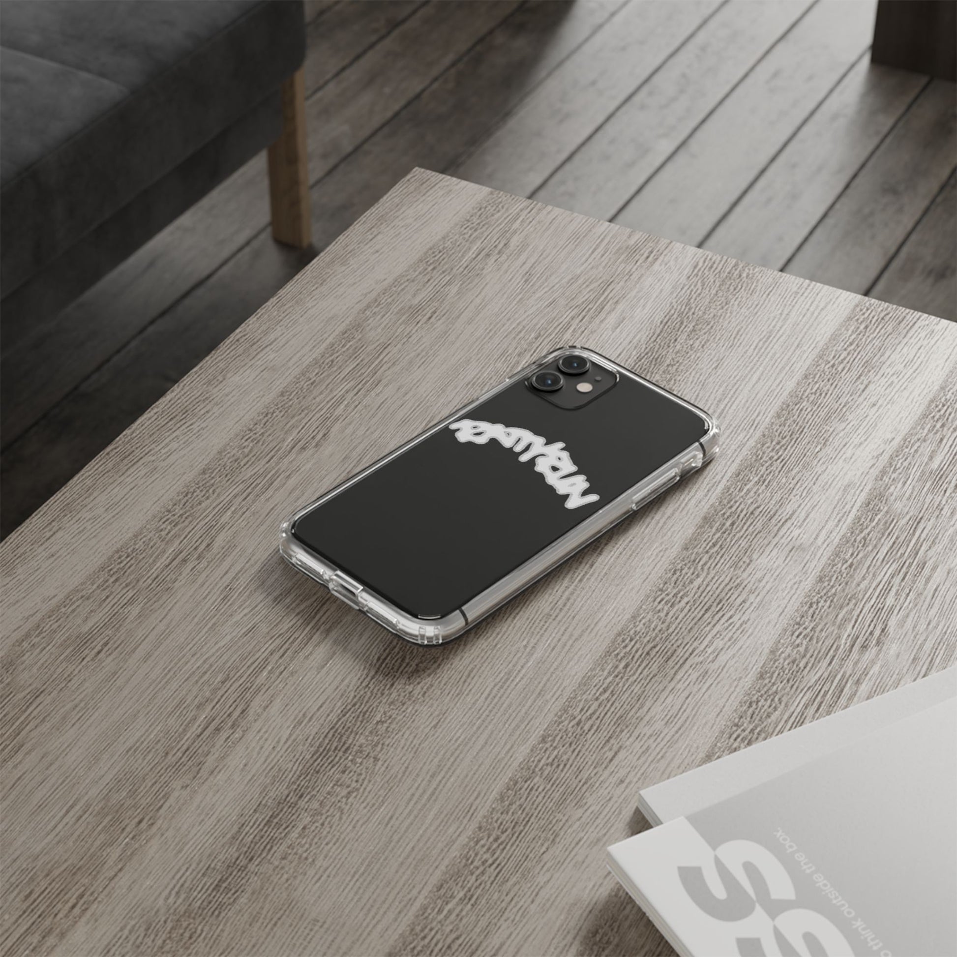 Ratty Run Clear Phone Case 01 Rat Doodles