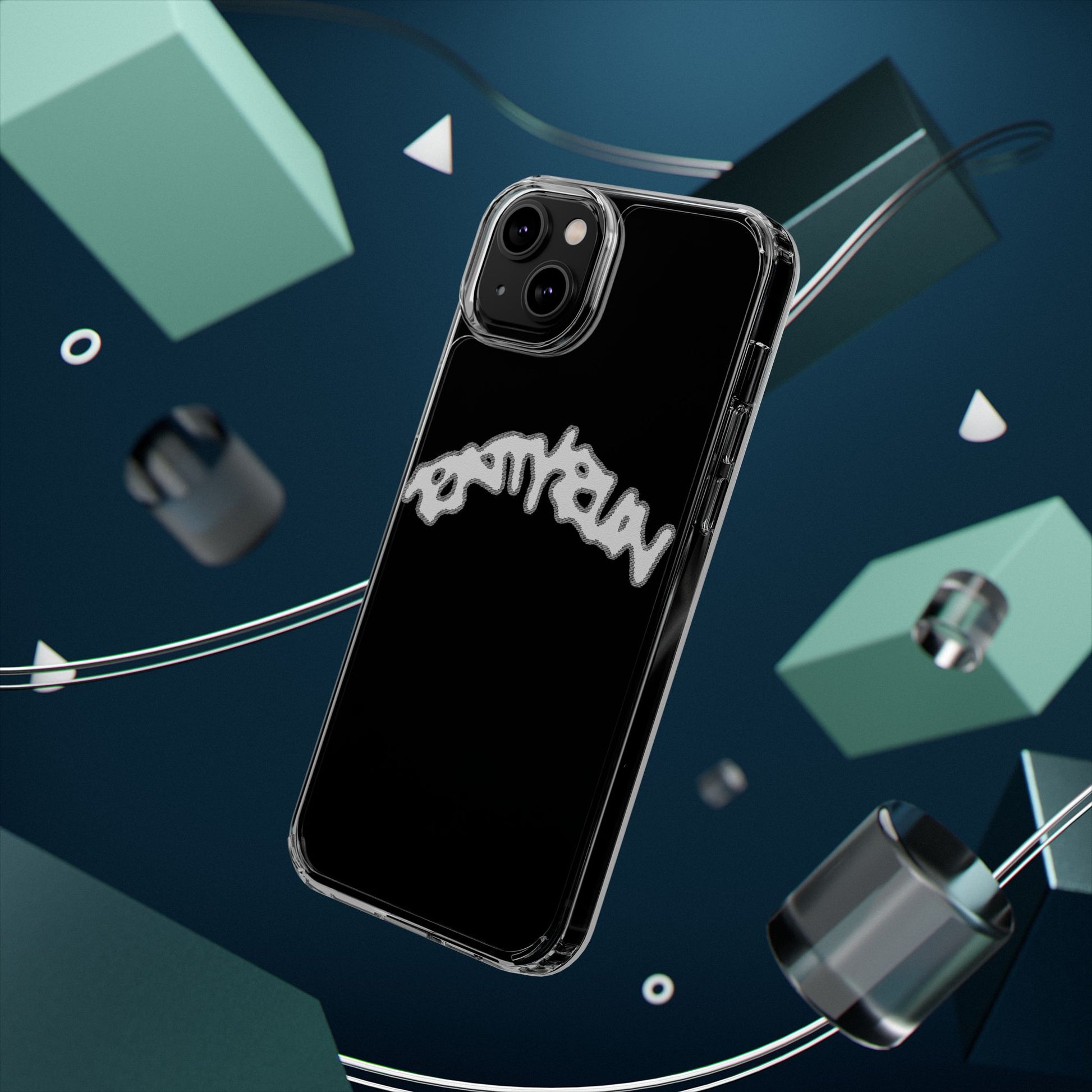 Ratty Run Clear Phone Case 01 Rat Doodles