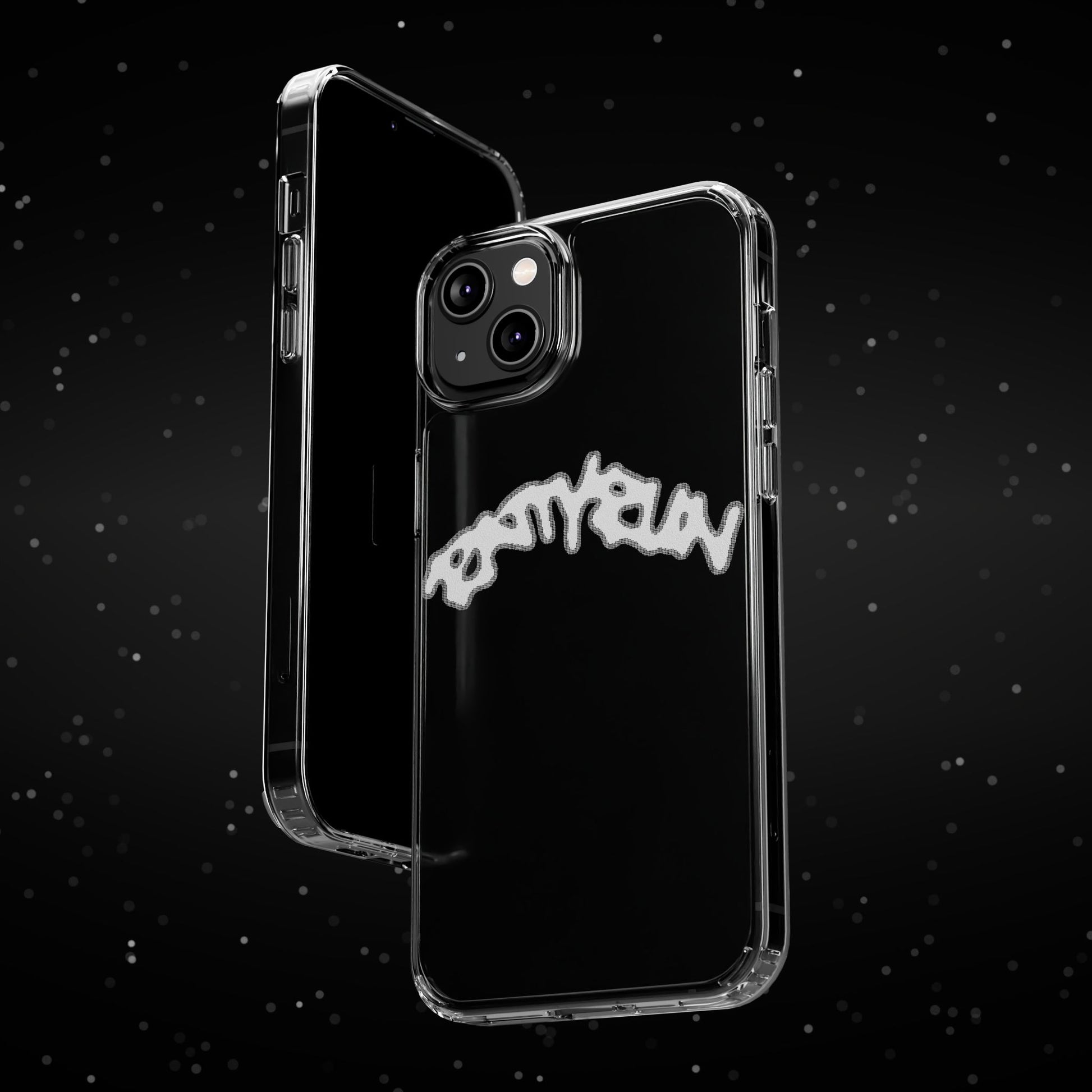 Ratty Run Clear Phone Case 01 Rat Doodles