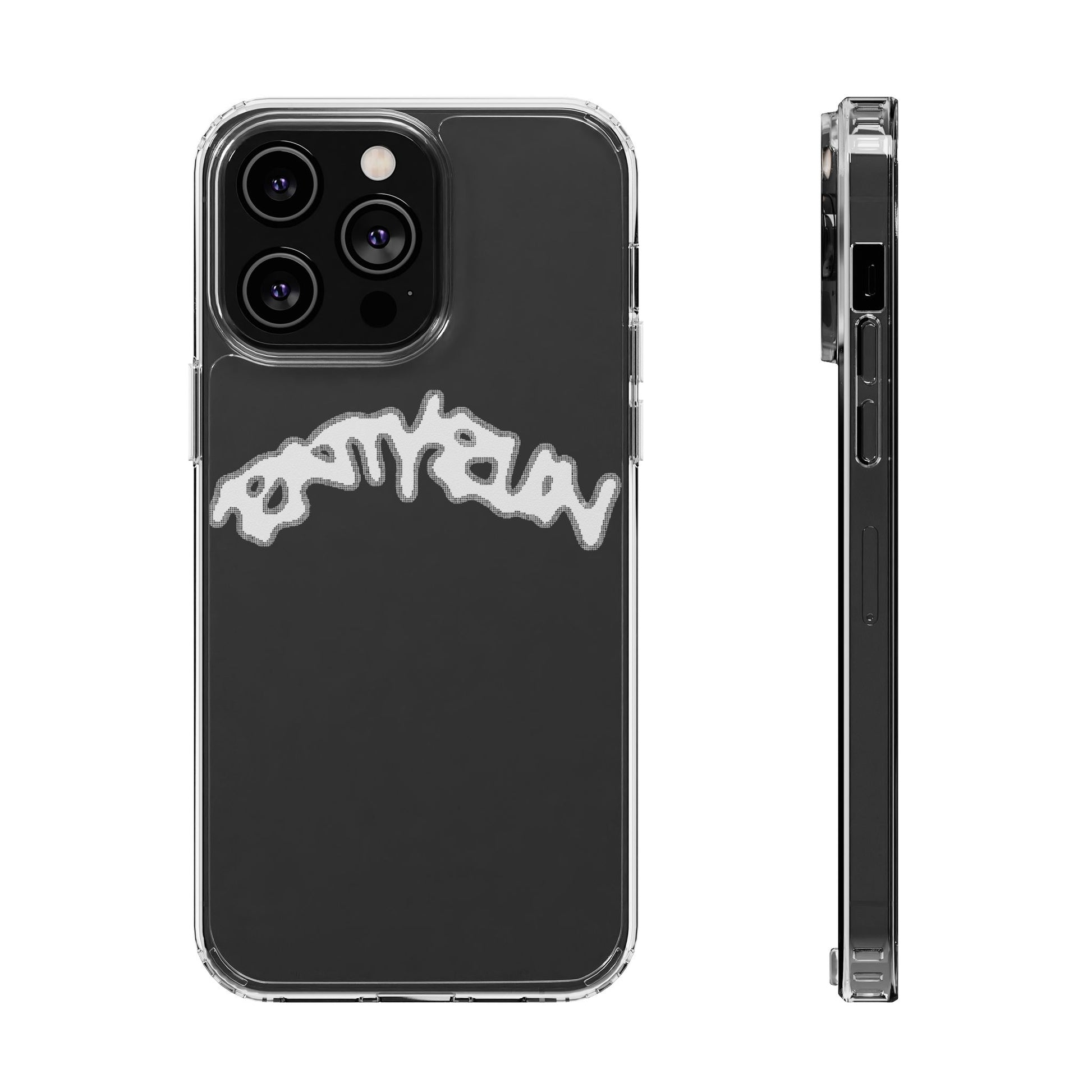 Ratty Run Clear Phone Case 01 Rat Doodles