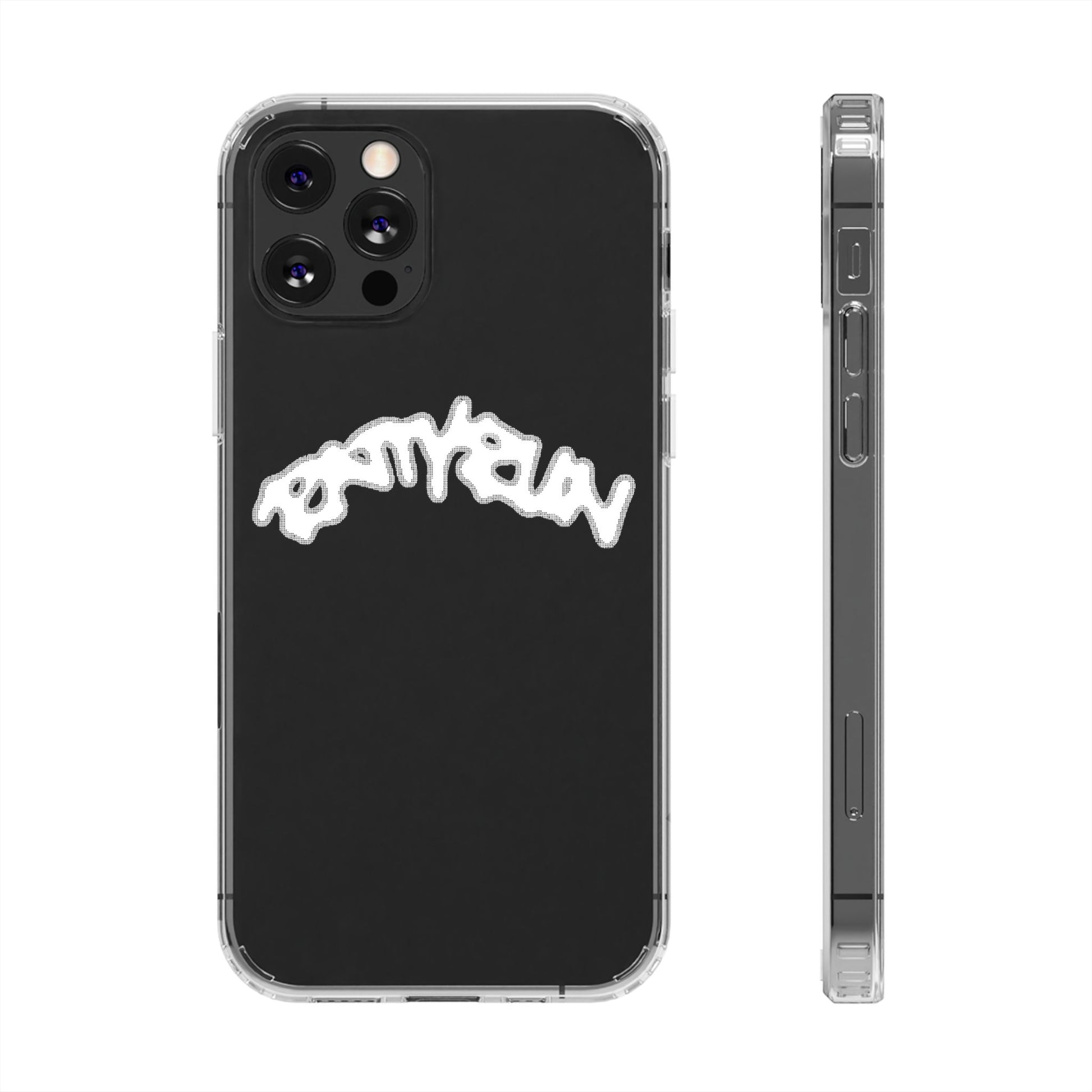 Ratty Run Clear Phone Case 01 Rat Doodles