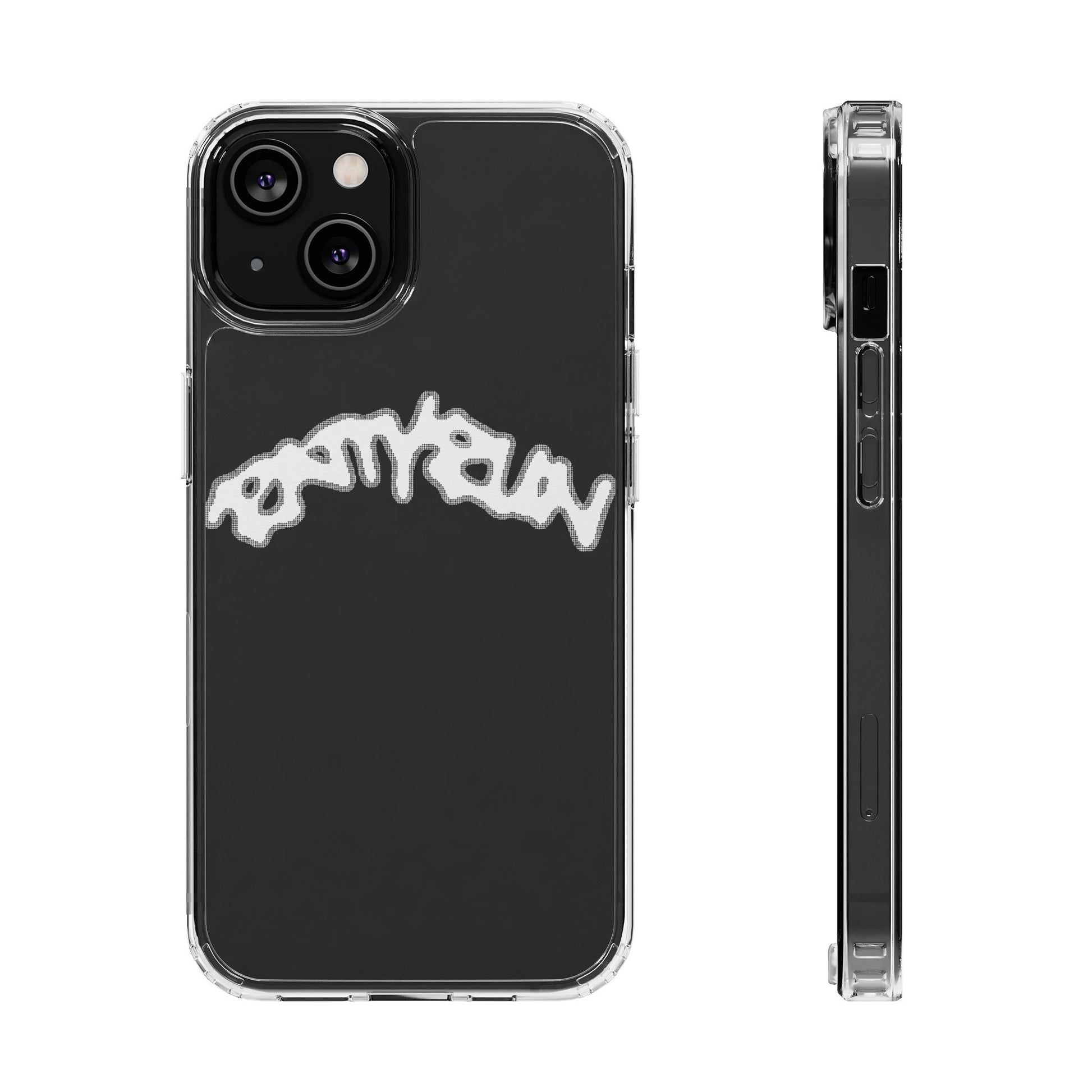 Ratty Run Clear Phone Case 01 Rat Doodles
