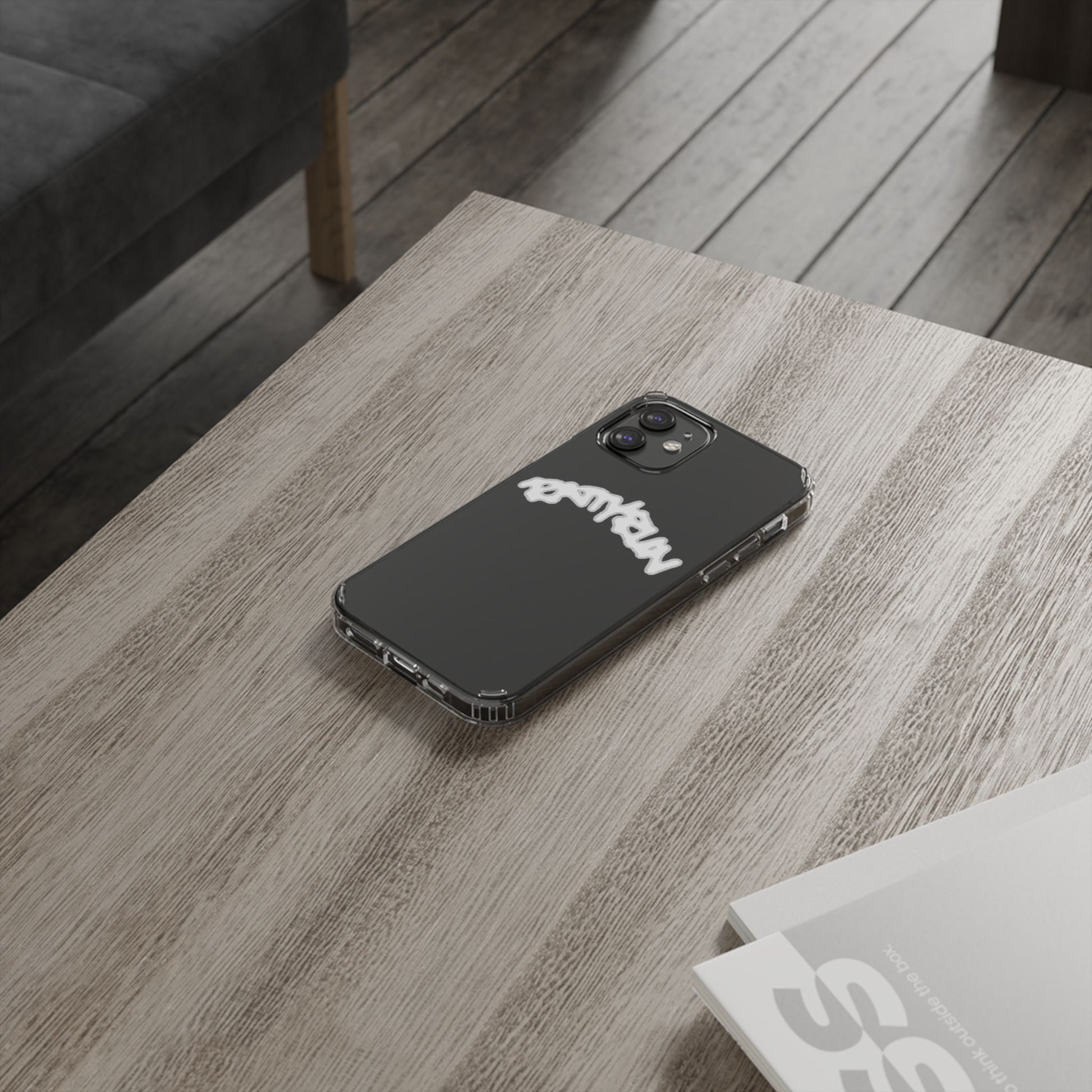 Ratty Run Clear Phone Case 01 Rat Doodles