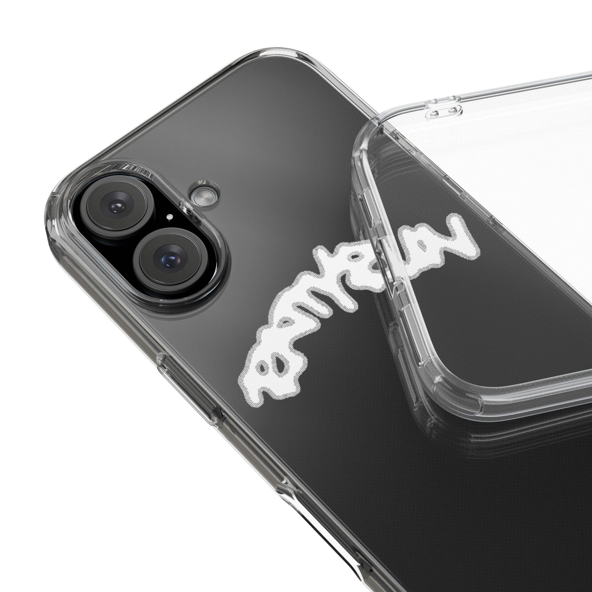Ratty Run Clear Phone Case 01 Rat Doodles