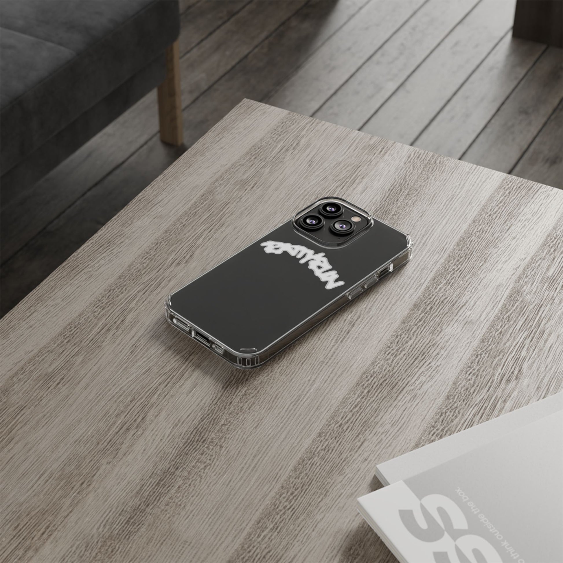 Ratty Run Clear Phone Case 01 Rat Doodles