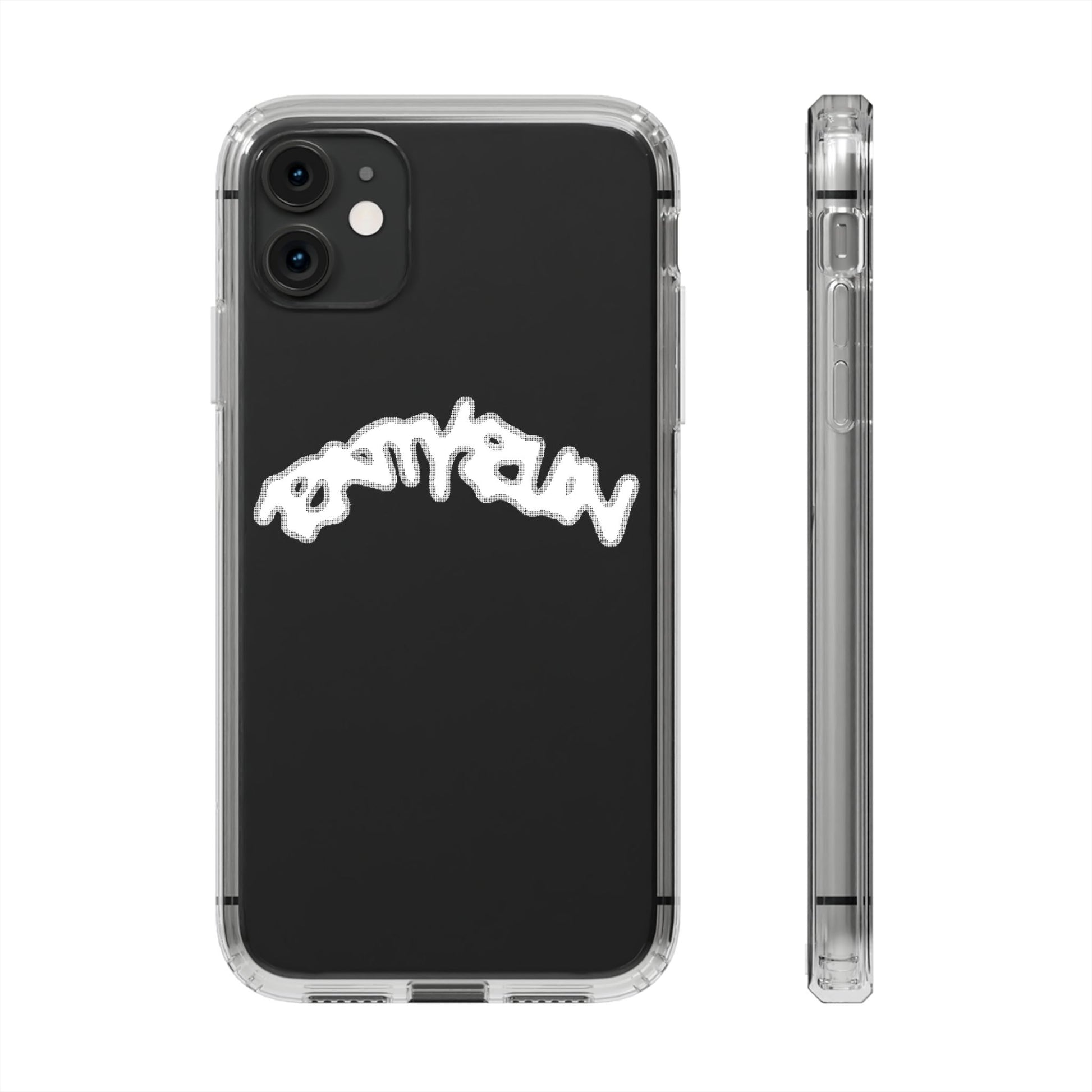 Ratty Run Clear Phone Case 01 Rat Doodles