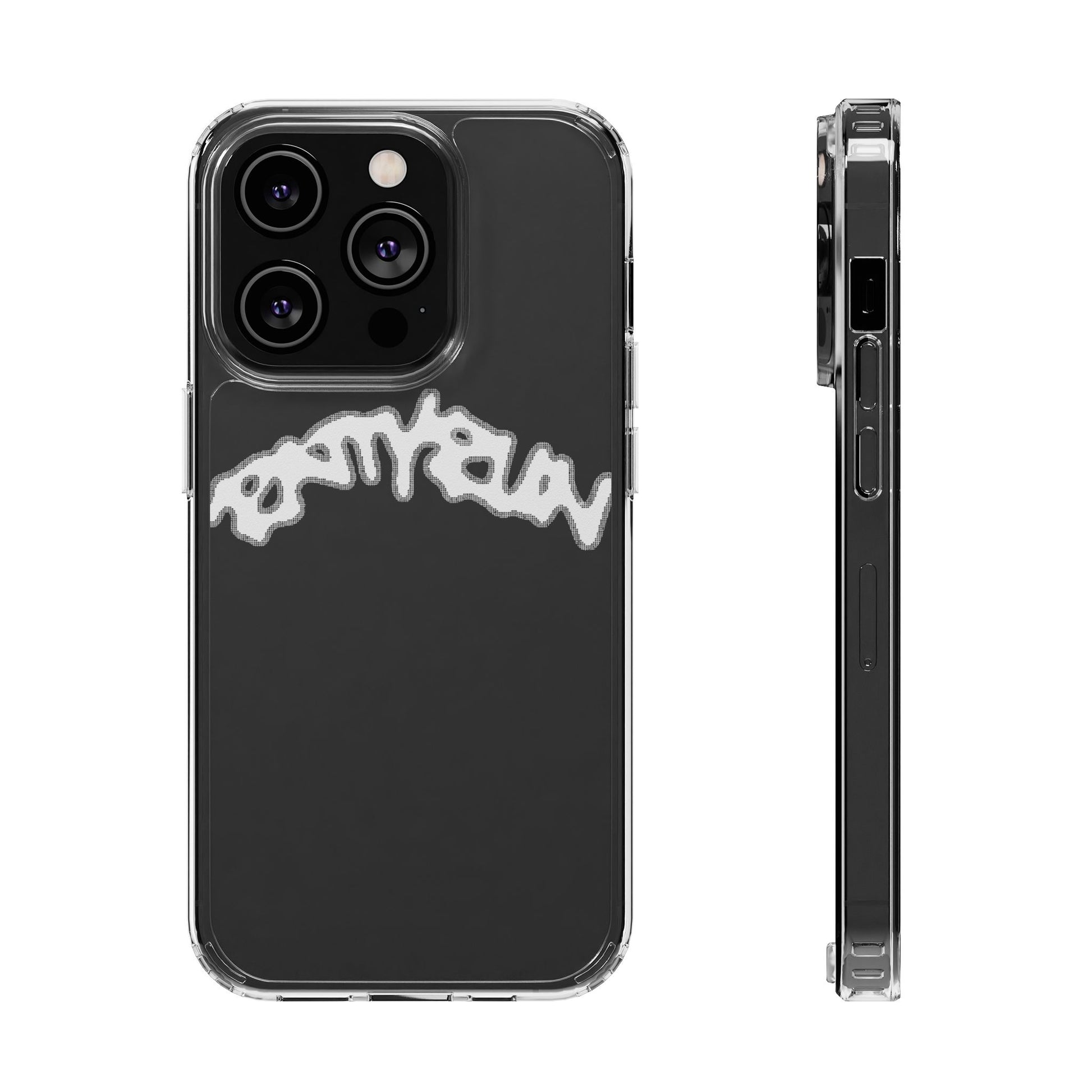 Ratty Run Clear Phone Case 01 Rat Doodles