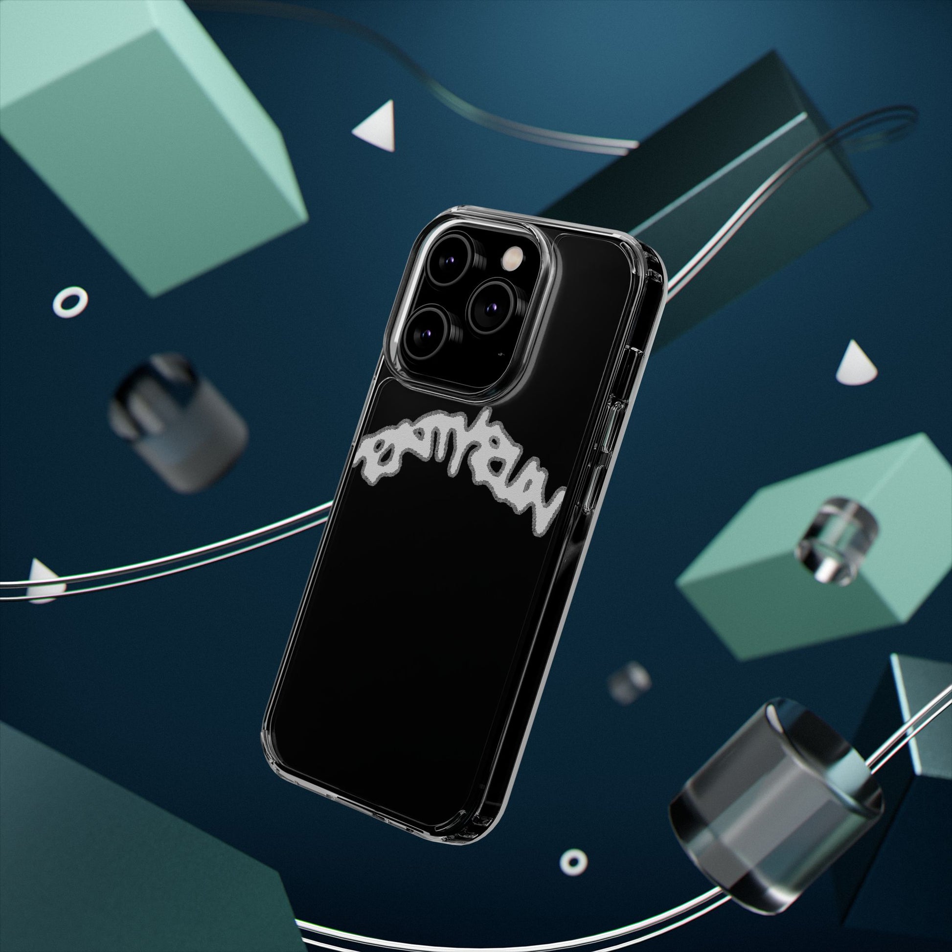 Ratty Run Clear Phone Case 01 Rat Doodles