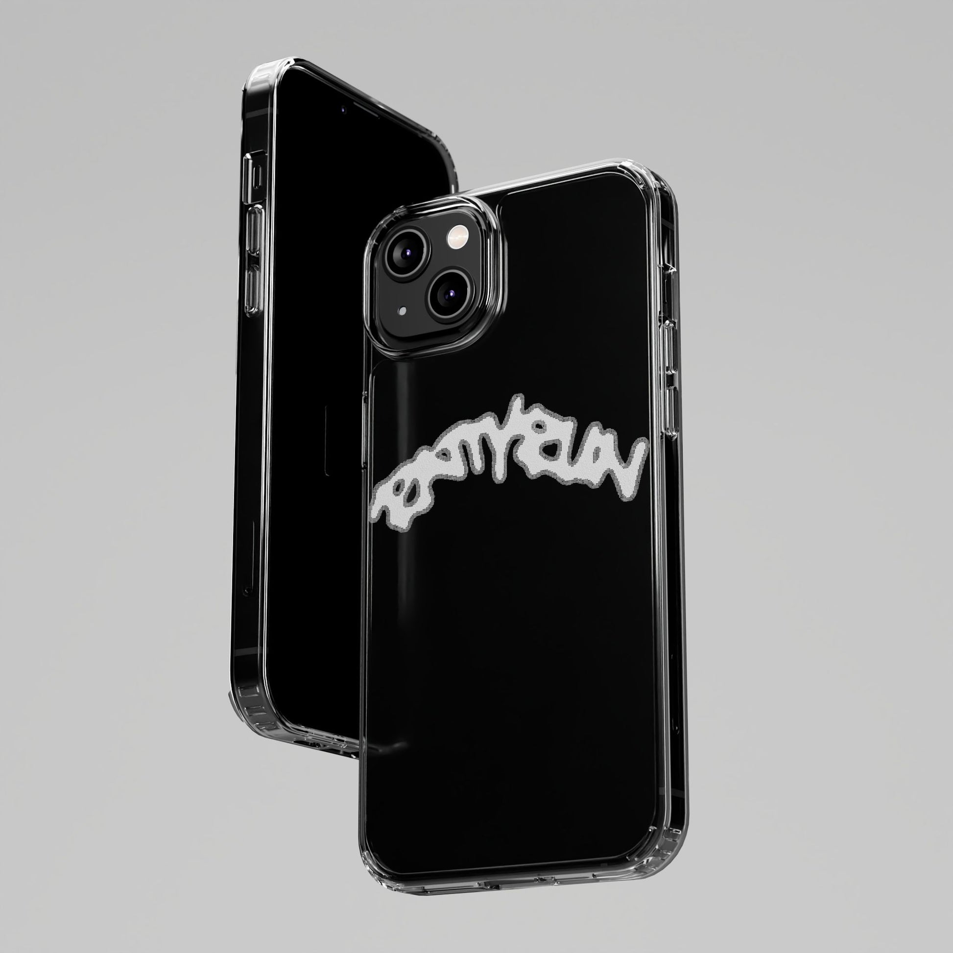Ratty Run Clear Phone Case 01 Rat Doodles