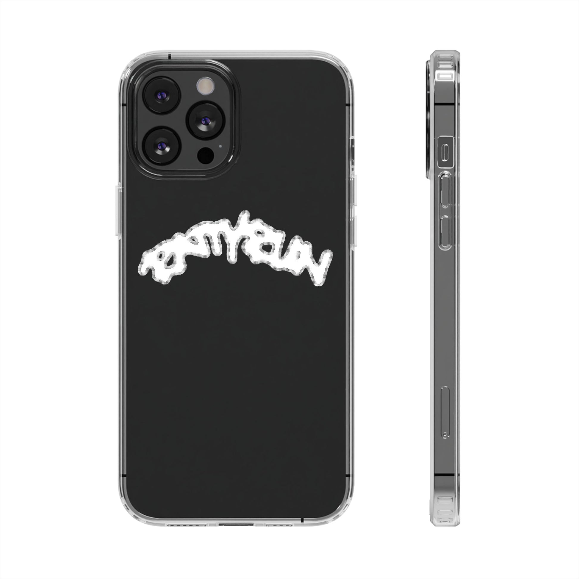 Ratty Run Clear Phone Case 01 Rat Doodles